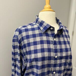 UNTUCKit Cotton/Linen Anderson Shirt Blue & Gray Check Size XXL
